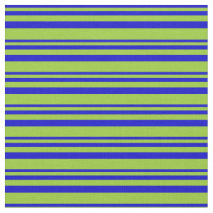 Blue & Green Striped/Lined Pattern Fabric
