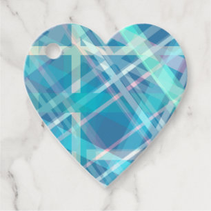 Blue Green Stripes Abstract Baby Boy Birthday Gift Favour Tags