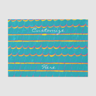blue-green stripes Thunder_Cove Tissue Paper