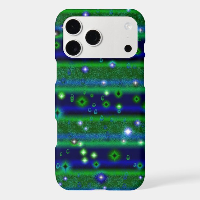 Blue Green Stripes with Stars and Raindrops (Back)