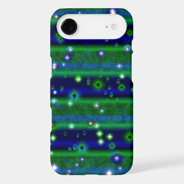 Blue Green Stripes with Stars and Raindrops (Back)
