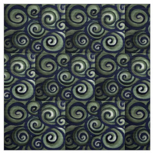 Blue Green Swirl Fabric