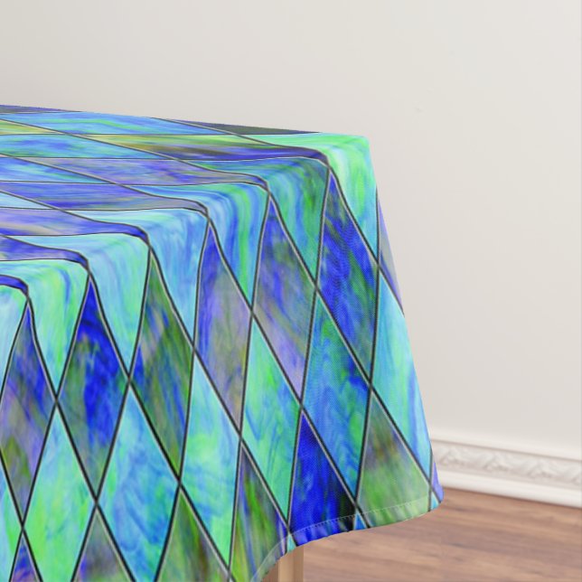 Blue & Green  tablecloth (In Situ)