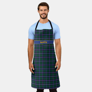Blue-Green Tartan w/out your Text Apron