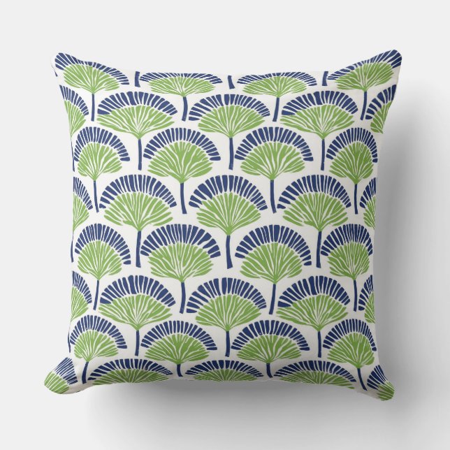 Blue & Green Throw Pillow (Front)