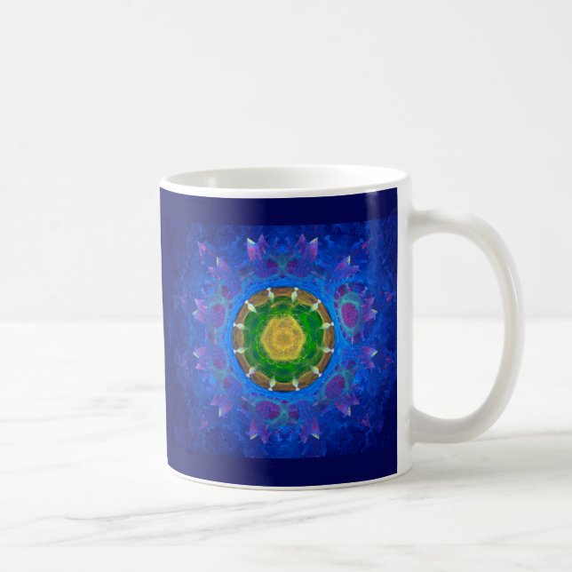Blue-Green Tie Dye Coffee Mug (Right)