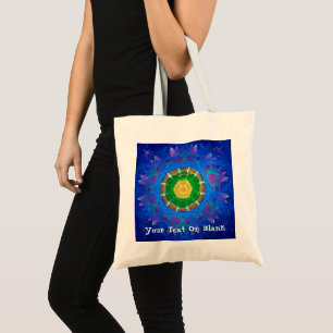 Blue-Green Tie Dye Tote Bag