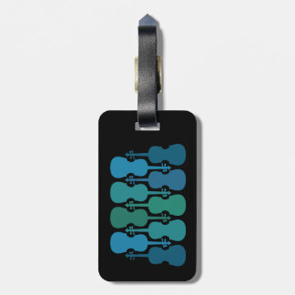 Blue Green Violin/Viola Case Tag, Personalised  Luggage Tag