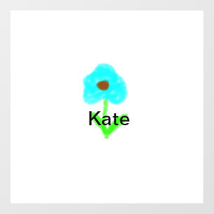 Blue green watercolor add your name text