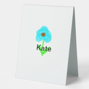 Blue green watercolor add your name text custom