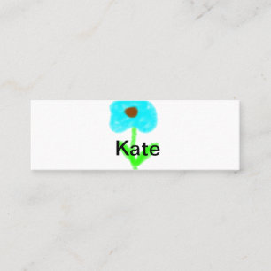 Blue green watercolor add your name text custom calling card