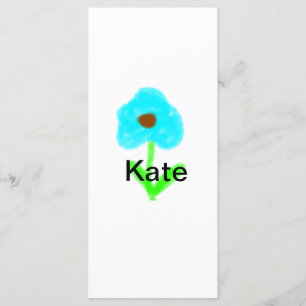 Blue green watercolor add your name text custom menu