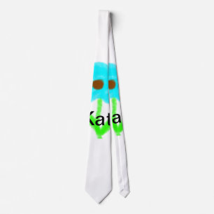 Blue green watercolor add your name text custom tie