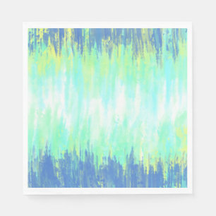 Blue Green White Tie Dye  Napkin
