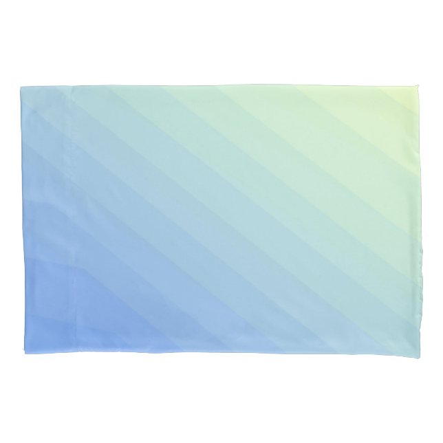Blue Green Yellow Ombre Pillowcase (Front)
