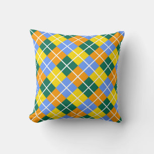 Blue Green Yellow Orange Cushion