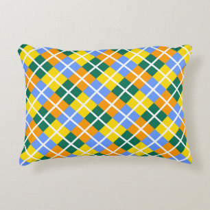 Blue Green Yellow Orange Decorative Cushion