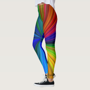 Blue Green Yellow Personalised Starburst Leggings