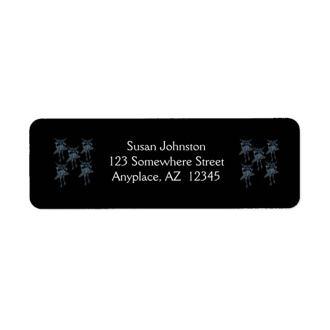 Blue Gremlin Gang Halloween Address Label Return Address Label (Front)