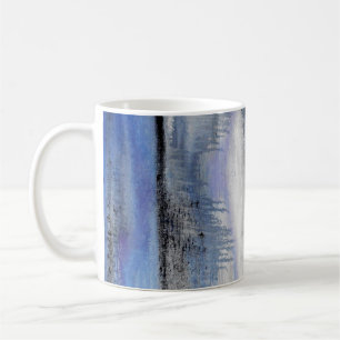 Blue Grey Abstract Mug