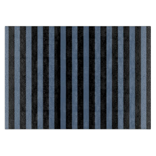 Blue grey and black stripes cutting board