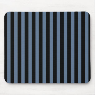 Blue grey and black stripes mouse pad