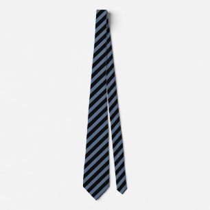 Blue grey and black stripes tie