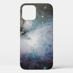 Blue, grey, and purple nebula iPhone 12 case