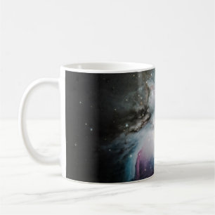 Blue, grey, and purple nebula coffee mug