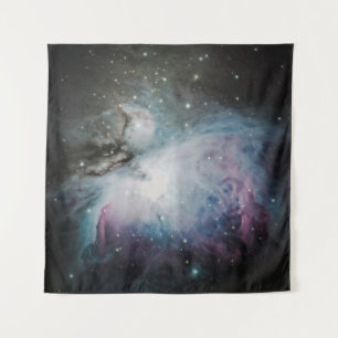 Blue, grey, and purple nebula tapestry