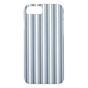 Blue-grey and white candy stripes iPhone 8/7 case