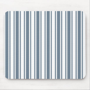 Blue-grey and white candy stripes mouse pad