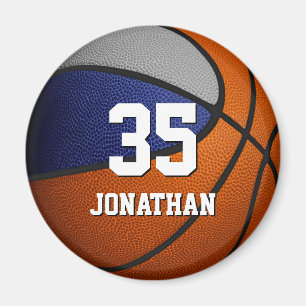 blue grey basketball team spirit gift ideas magnet