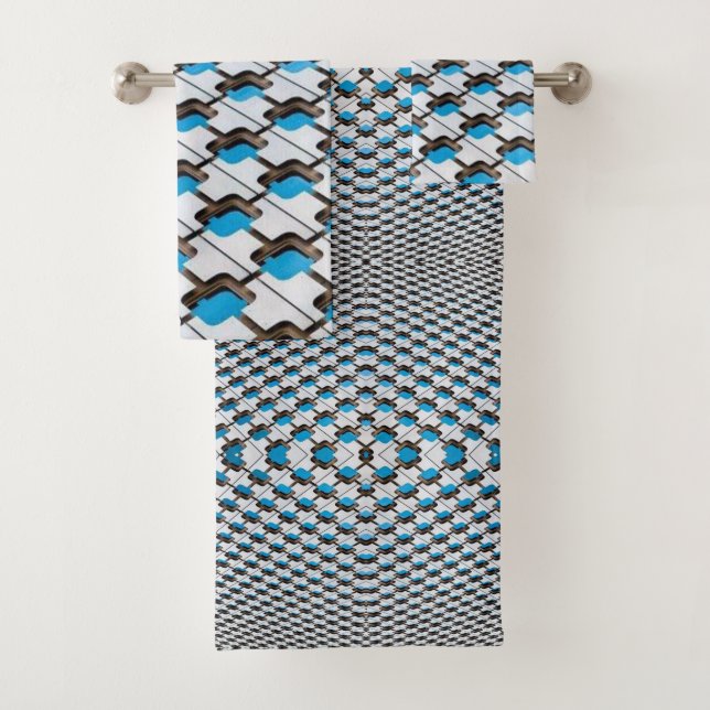 Blue Grey Bathroom Towel Sets (Insitu)