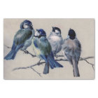 Blue Grey Birds on a Branch by Hector Giacomelli