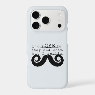 Blue Grey Black Funny Humor I Mustache