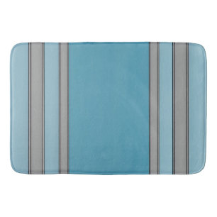 Blue, Grey, Black simple as that Bath Mat