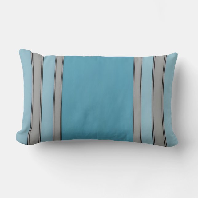 Blue, Grey, Black simple as that Lumbar Cushion (Front)
