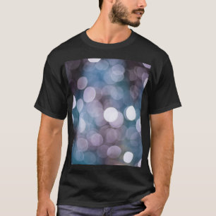 Blue grey bokeh, abstract background. T-Shirt