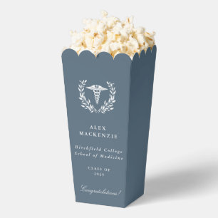 Blue-Grey Caduceus Medical Graduation Favour Box