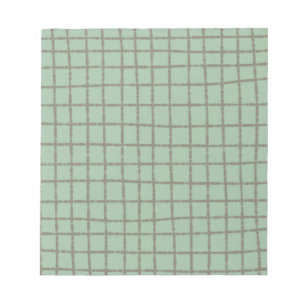 Blue Grey Check Pattern Sleek and Practical Notepad