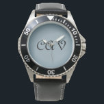 Blue Grey Clocks and Watches<br><div class="desc">This beautiful blue-grey keychain will be perfect for your keys.  It can also be personalised to make it your own unique keychain.</div>