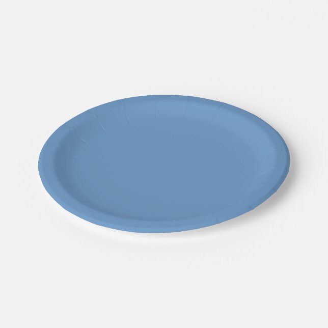 Blue-grey (Crayola) (solid colour)  Paper Plate (Angled)