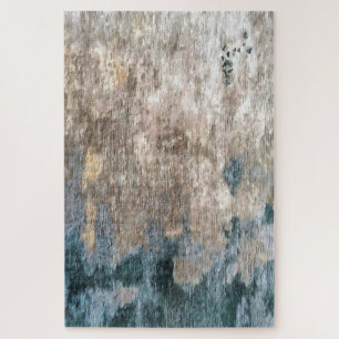 Blue Grey Decorative Abstract Artwork Jigsaw Puzzle