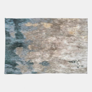 Blue Grey Decorative Abstract Artwork Tea Towel