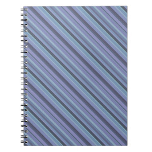 Blue-grey diagonal stripes notebook