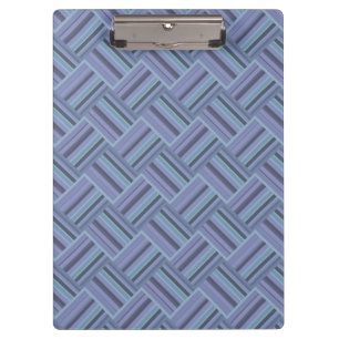 Blue-grey diagonal stripes weave pattern clipboard