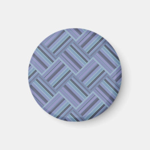 Blue-grey diagonal stripes weave pattern magnet