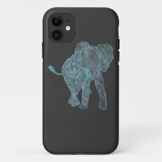 Blue/Grey Elephant iPhone 5 Case