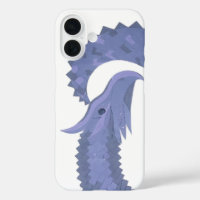 Blue-grey heart dragon on white